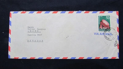 HAITI SCOTT 426 INT GEOPHYSICAL YEAR POSTALLY USED COVER TO ECUADOR - Image 1 of 2