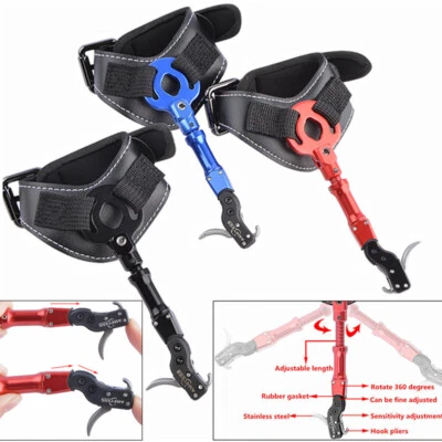 Wrist Release Aid Strap Trigger Caliper 360° Buckle Archery Compound Bow Hunting - Image 1 of 4