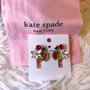 Kate Spade Fruit Sweet Citrus Orange Cluster Studs earrings jewelry NWT - Picture 1 of 4
