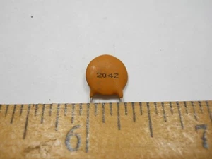 204 pf +80/-20% Disc Ceramic Capacitor (NOS, New Old Stock)(QTY 10 ea)D63 - Picture 1 of 3