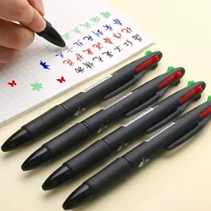 4 in 1 Multicolor Pen Retractable Ballpoint Pen 0.7mm Ball Writing Pens Plastic - Picture 1 of 16