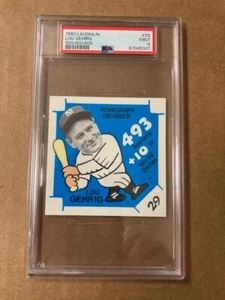 Lou Gehrig 1980 Laughlin 300/400/500 PSA 9 - Imagen 1 de 1