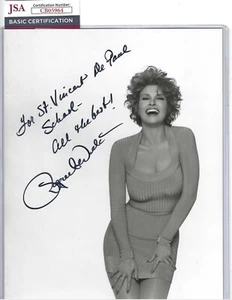 Raquel Welch Autographed 8x10 B&W Photo Television Hollywood Movie Actress JSA - Picture 1 of 1