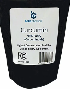 98% Puro Curcumina Polvo (98% Curcuminoides) (100 Gramos) - Imagen 1 de 3