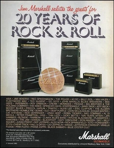 1982 Jim Marshall guitar amp ad Jimi Hendrix Van Halen Jeff Beck Led Zeppelin - Picture 1 of 3