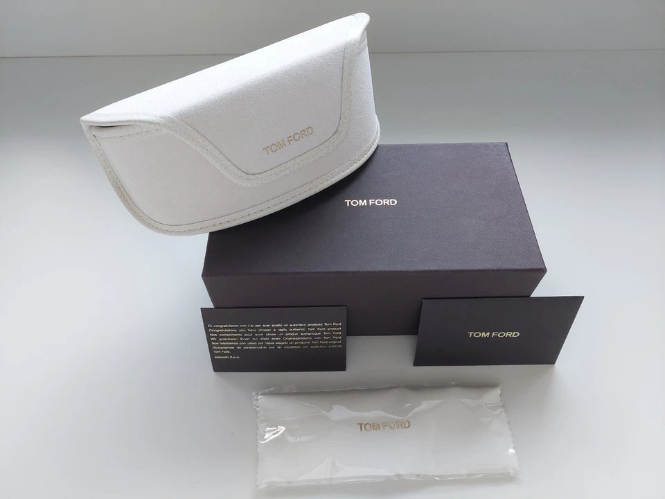 New Tom Ford Sunglasses Eyeglasses Leather  Soft Case ,White ,Medium - Small - Image 1 of 1