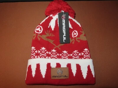 Magpul Ugly Sweater Christmas Beanie Hat Cap Red White Green Rifle Logo 2021 - Image 1 of 4