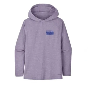 Patagonia Kid's Long Sleeve Capilene Cool Daily Hoody in Lune Purple XDye Size L - Picture 1 of 1