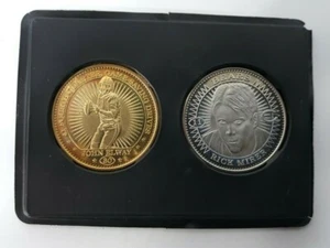 1997 Mint Collection QB Club Coins Set Of 2 John Elway, Rick Mirer - Picture 1 of 4