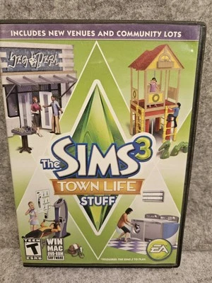 The Sims 3 Town Life Stuff Expansion Pack PC Computer Game Disc & Case - Image 1 of 4