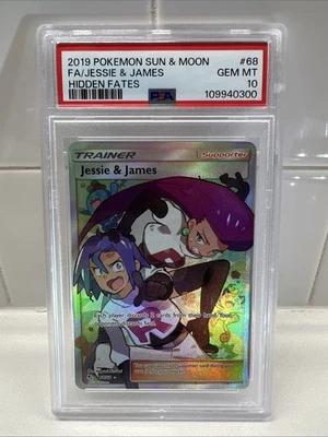 2019 Pokemon Sun & Moon Hidden Fates Jessie James Full Art Card PSA 10 68/68 - Image 1 of 2
