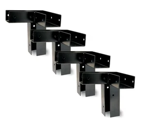 HME Jalousie-Plattformwinkel - 4er-Pack, schwarz, HME-PB-4PK - Bild 1 von 2