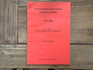 THERMODYNAMIC AND TRANSPORT PROPERTIES OF FLUIDS 4TH EDITION ROGERS MAYHEW 1993 - Picture 1 of 1