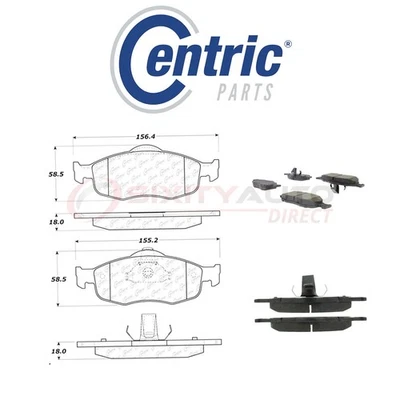 Centric Posi Quiet Disc Brake Pads w Shims for 1995-2000 Ford Contour 2.0L yd Foto 1 de 4