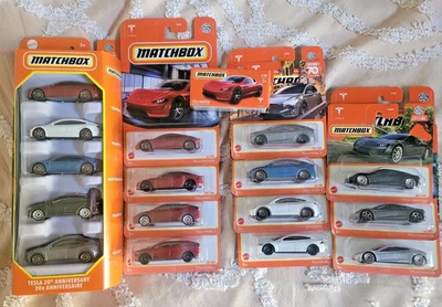 Matchbox Tesla Lot 12 Different + 20th Anniversary 5 Pack - Image 1 of 4