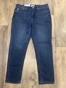 Pantalones de mezclilla rectos Seven 7 Seven7 años 90 para mujer talla 10 azul tiro alto elásticos nuevos con etiquetas - Imagen 1 de 7