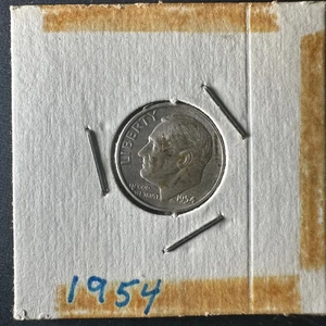 1954 Roosevelt Dime Strong Details - Picture 1 of 4