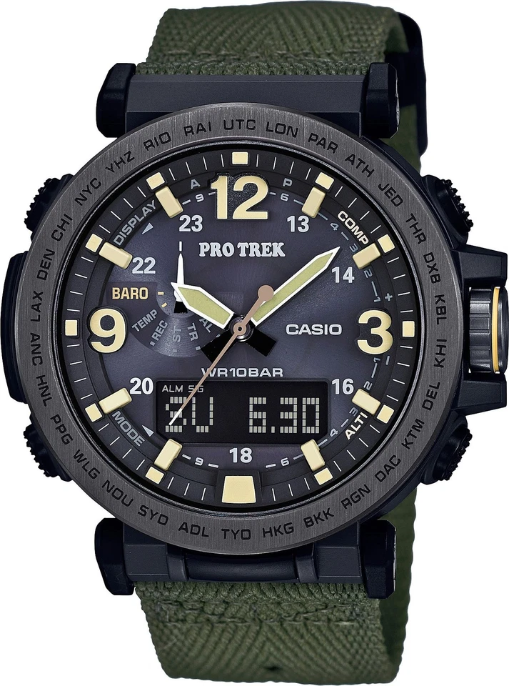 Reloj Casio Tactical Pro Trek Solar AtomicTriple Sensor, Negro: PRG-600YB-3CR Foto 1 de 1