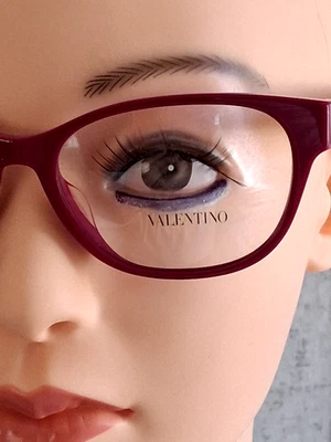 153- NEW! VALENTINO AUTHENTIC DESIGNER PINK/ BEIGE WOMENS EYEWEAR SHARP! ITALY! - Image 1 of 4
