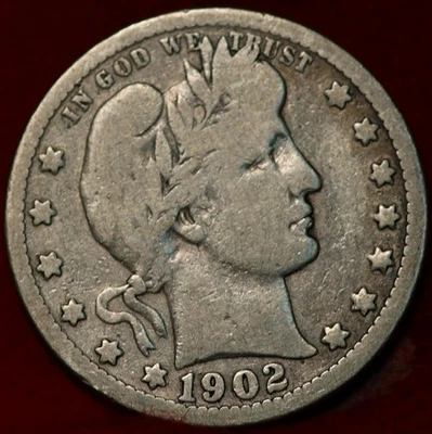 1902-O New Orleans Mint Silver Barber Quarter - Image 1 of 2