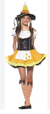 Kute Kandy Korn ведьма костюм и парик младший размер M/L 12-14 - Изображение 1 из 4