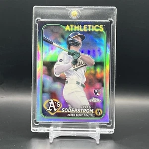 2024 Topps Chrome Update Tyler Soderstrom RC Refractor Rookie Card #USC22 A’s - Picture 1 of 3