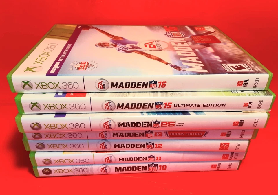 Lot 7 Madden NFL Games Bundle XBOX 360 Video Games Arcade EA Sports - Image 1 of 1