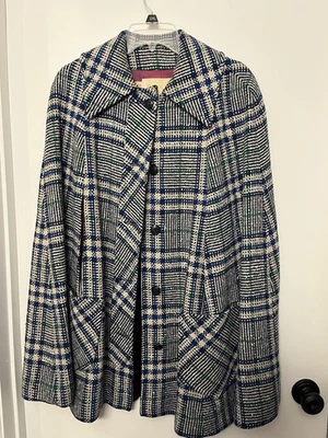 Pendleton Woolen Mills Pure Virgin Wool Vintage Plaid Cape Jacket Poncho - Image 1 of 4
