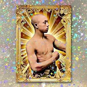 Tarjeta holográfica de icono dorado de George Dixon 01/10 impresión artística firmada por Starpop - Imagen 1 de 2