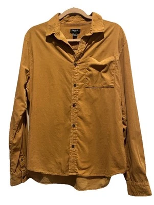 Forever 21 Men’s Corduroy Button Down Shirt Size Large Caramel Brown Size Large - Image 1 of 4