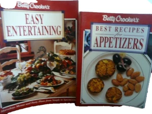 TWO BETTY CROCKER COOKBOOKS EASY ENTERTAINING, BEST RECIPES FOR APPETIZERS - Picture 1 of 6