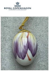 Royal Copenhagen Osterei Flieder Krokus Blütenblätter 2022 6 cm / 2,36 Zoll Geschenkbox - Bild 1 von 8