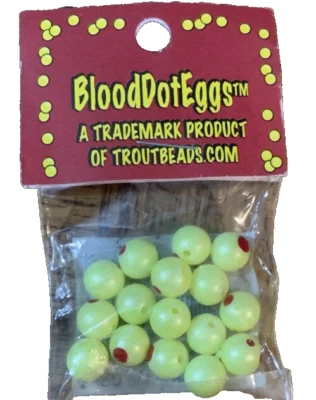 Blood Dot Eggs Trout Beads 8mm Chart Pr1 pkg-Brand New-SHIPS N 24 HOURS - Image 1 of 4