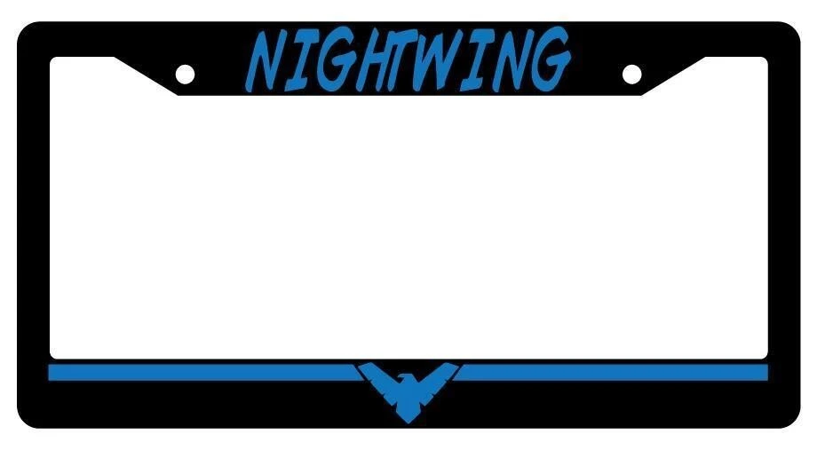Marco de matrícula de plástico negro Nightwing AZUL Foto 1 de 1