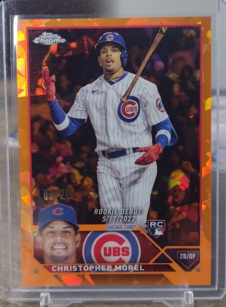 2023 Topps Chrome Update Sapphire, Christopher Morel Debut Orange 2/25, Cubs