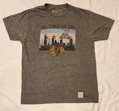 Original Retro Brand Chicago Blackhawks 2015 Stanley Cup T-Shirt Adult XL - Image 1 of 4