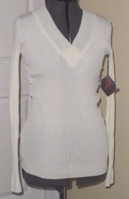 ***YOKI SWEATER TOP SIZE  L JUNIOR OFF WHITE PULLOVER STRETCH MSRP:$40.00  NWT  - Image 1 of 2