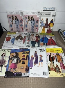 Lot 11 Children Sewing Patterns Dresses Coats Pajamas Sz 2-16 NEW UNCUT Costumes - Picture 1 of 7