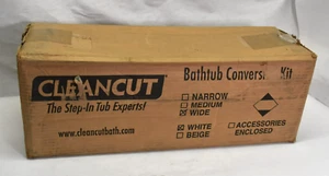 CleanCut Convertible Bathtub Conversion Kit Wide Size L White Finish Step Pad - Picture 1 of 6