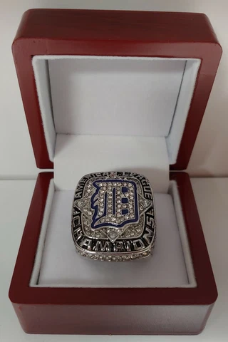 Delmon Young - 2012 Detroit Tigers AL Pennant Ring With Wooden Display Box Cover