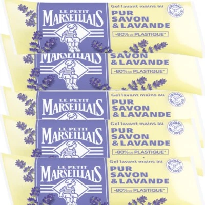 JJSBF Le Petit Marseillais Flüssigseife Lavendel 5x250 ml Nachfüllpack aus Frankreich