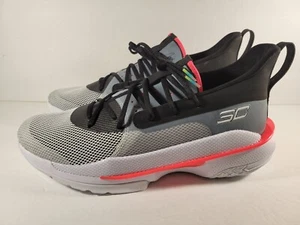 Under Armour Curry 7 UNDRTD weiß schwarz grau Turnschuhe 3021258 100 Herren Größe 13 - Bild 1 von 6