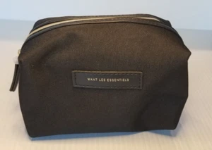 Want les essentiels Black Cosmetic Bag Air Canada Toiletry Unopened W Contents - Picture 1 of 5