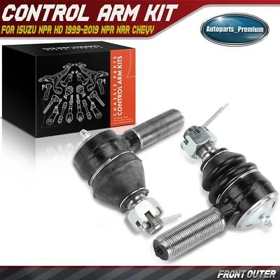 2x Front Outer Steering Tie Rod End for Isuzu NPR HD 1999-2019 NPR NRR Chevy GMC - Image 1 of 4