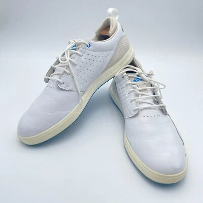 Zapatos de golf Adidas Flopshot de cuero sin clavos para hombre EE. UU. 13 blanco nube GV9668 Foto 1 de 4