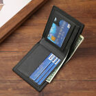 Men Purse Black Coin Wallet Male Business ID Cards Holder PU Leather Bags
