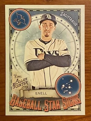 2019 Topps Allen Ginter Baseball Star Sign Insert BLAKE SNELL #BSS-27 Rays  - Image 1 of 2
