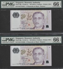 Uncirculated pmg singapore paper money ebay