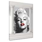 Leinwand Bild Wandbild Canvas Print Rote Lippen von Marilyn Monroe Nr. H80_PC