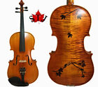 Song Maestro Viola 16?,Flames Mape Back Inlayed Maple Leaf,Big Rich Sound #9771